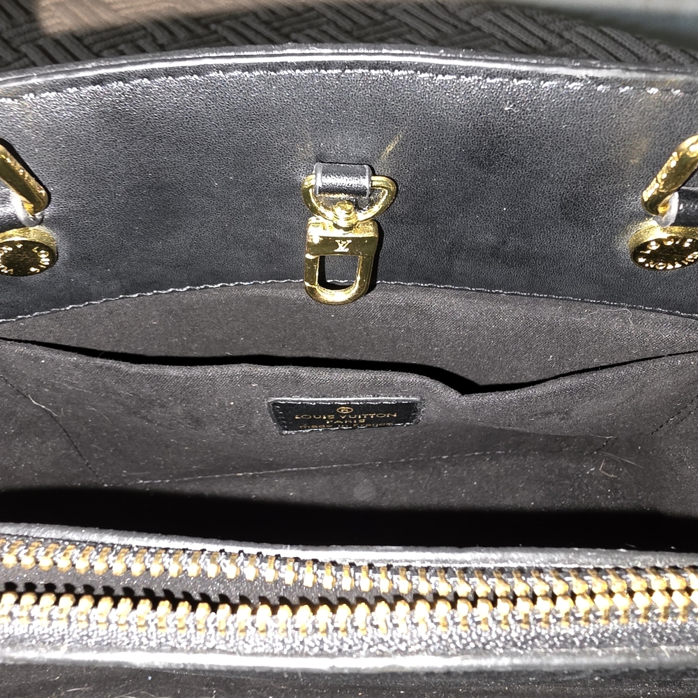 Source Unknown Black Satchel with Multicolor Mono… - image 4